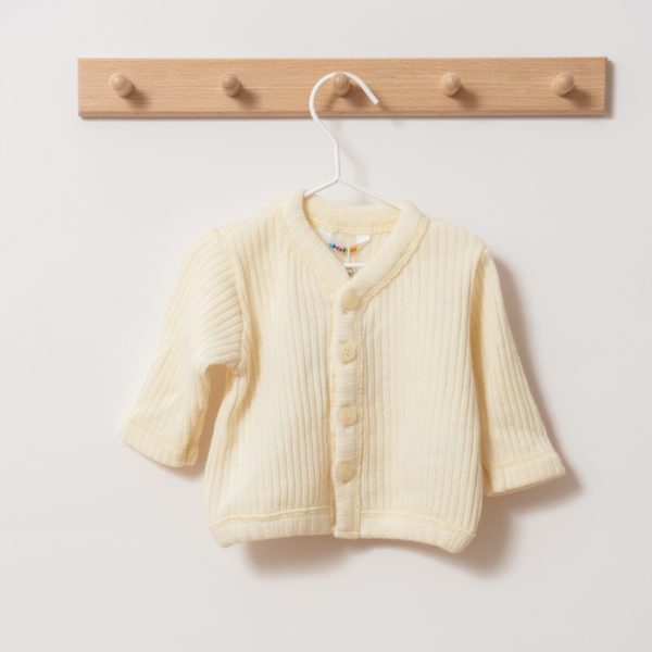 Gilet Bebe En Laine Merinos Ecru Joha Ode To Wool