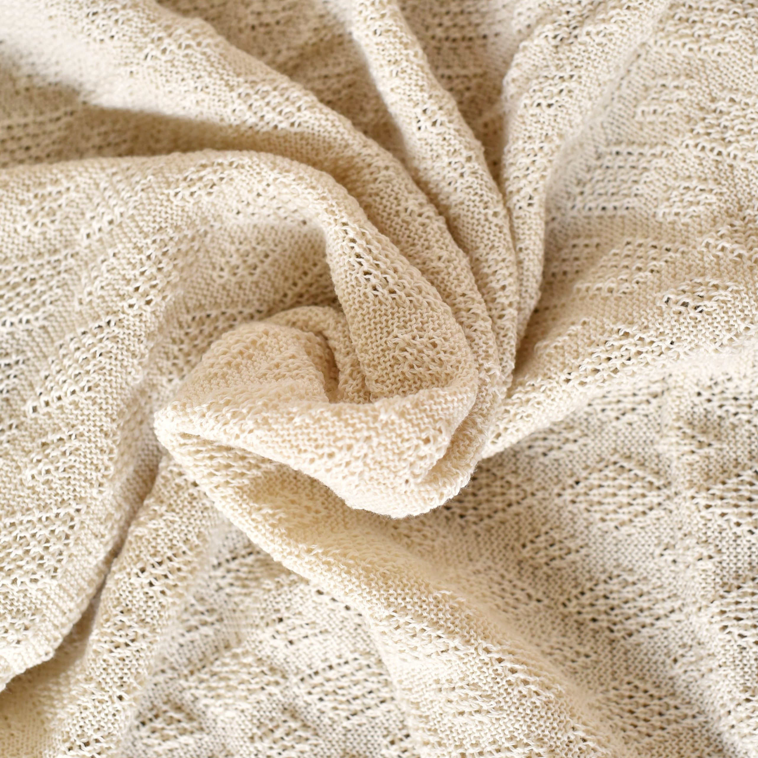 Couverture en laine mérinos bio Disana - écru • Ode to Wool